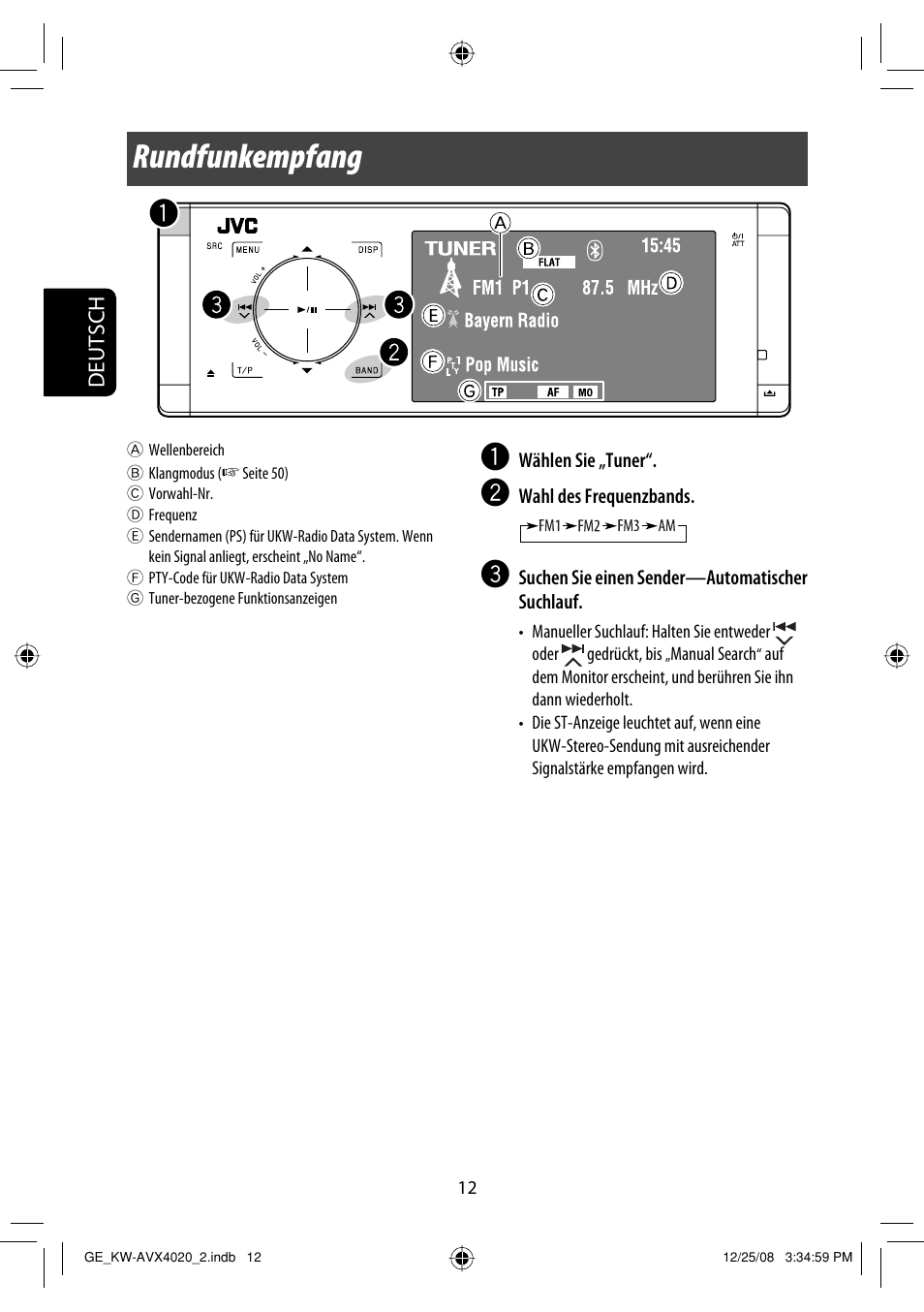 Rundfunkempfang | JVC KD-AVX40 User Manual | Page 86 / 292
