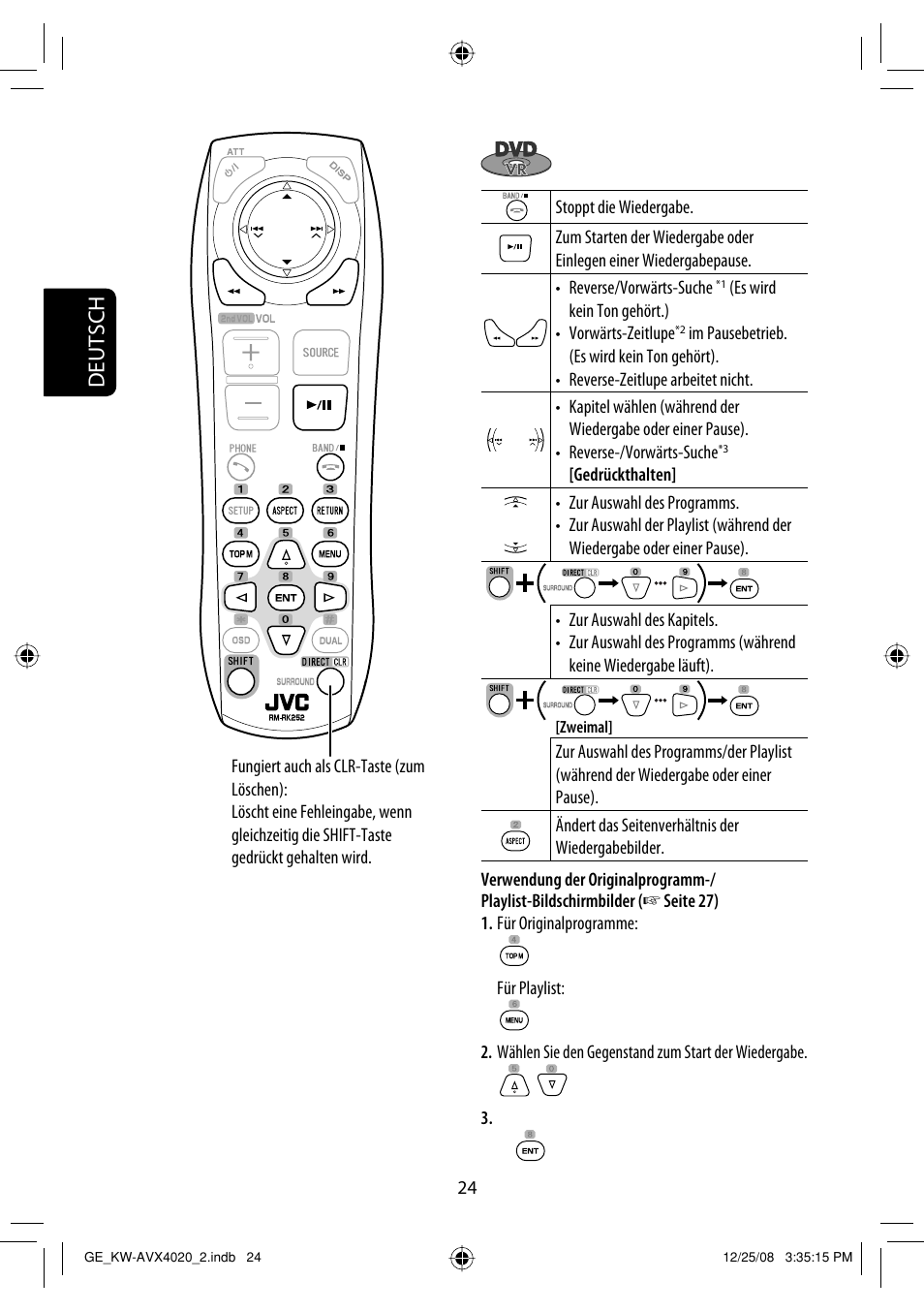 Deutsch | JVC KD-AVX40 User Manual | Page 98 / 292