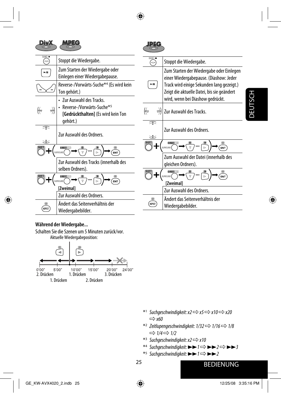 Bedienung, Deutsch | JVC KD-AVX40 User Manual | Page 99 / 292
