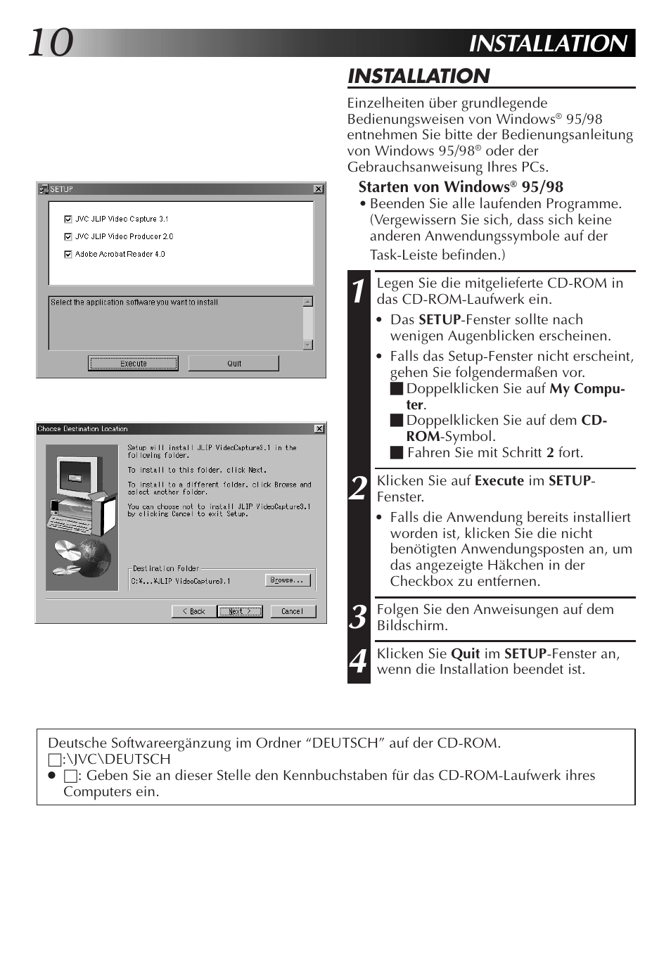 Installation | JVC GR-DVL300 User Manual | Page 20 / 124