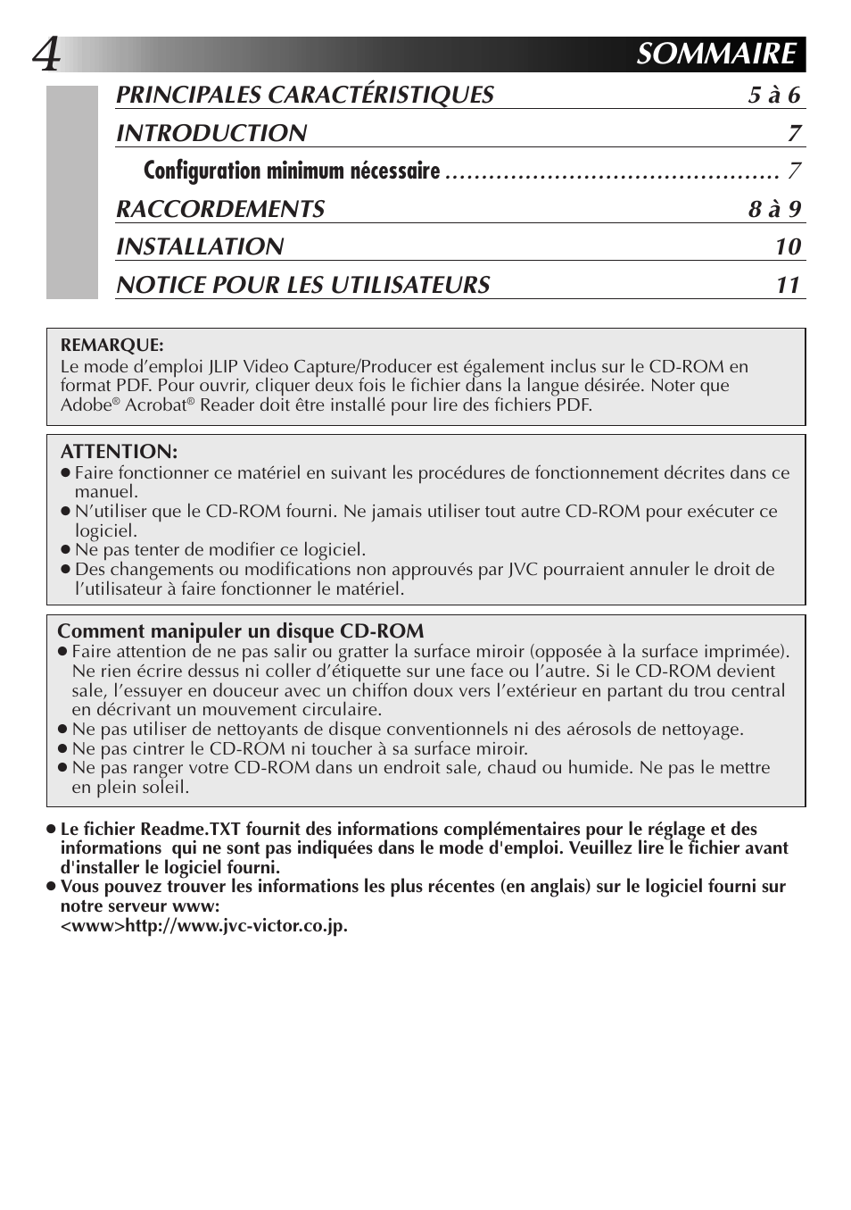 Sommaire | JVC GR-DVL300 User Manual | Page 24 / 124