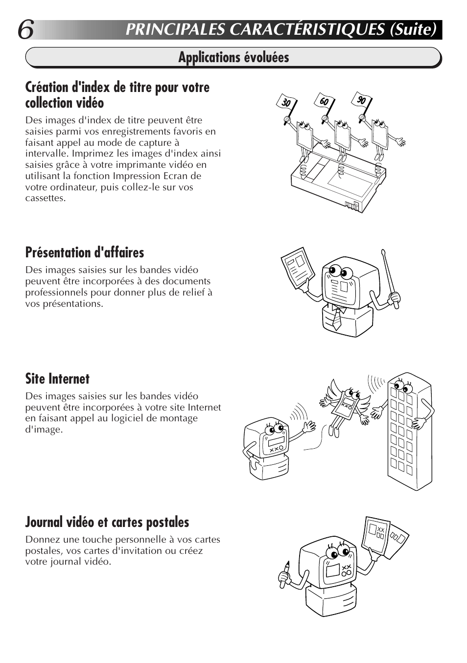 Principales caractéristiques (suite) | JVC GR-DVL300 User Manual | Page 26 / 124