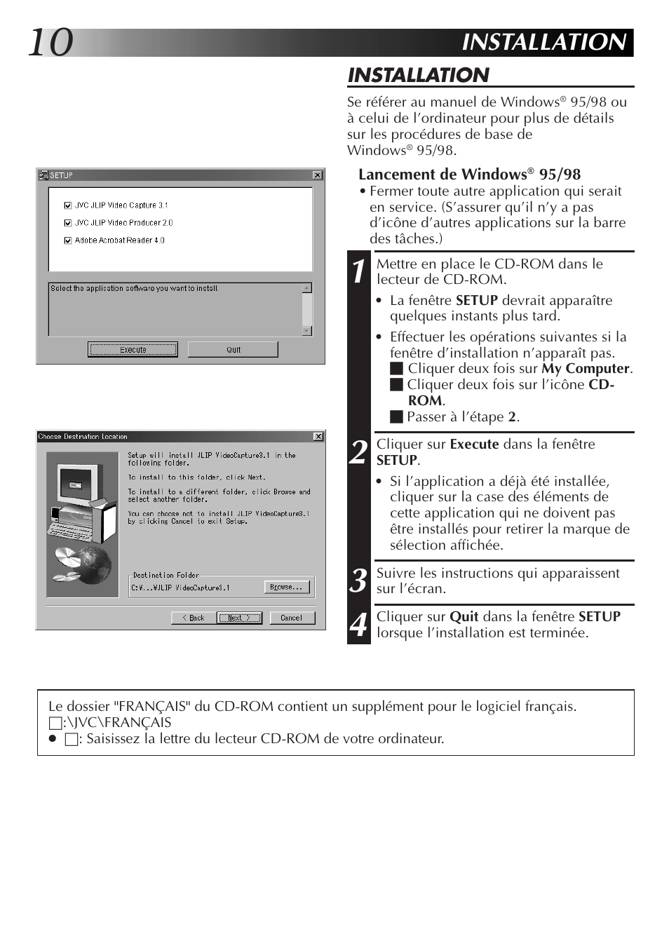 Installation | JVC GR-DVL300 User Manual | Page 30 / 124