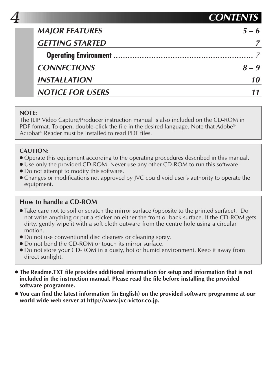 JVC GR-DVL300 User Manual | Page 4 / 124