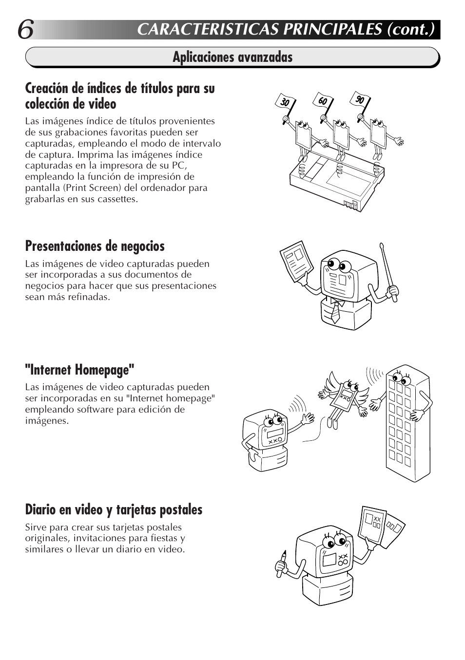 Caracteristicas principales (cont.) | JVC GR-DVL300 User Manual | Page 46 / 124