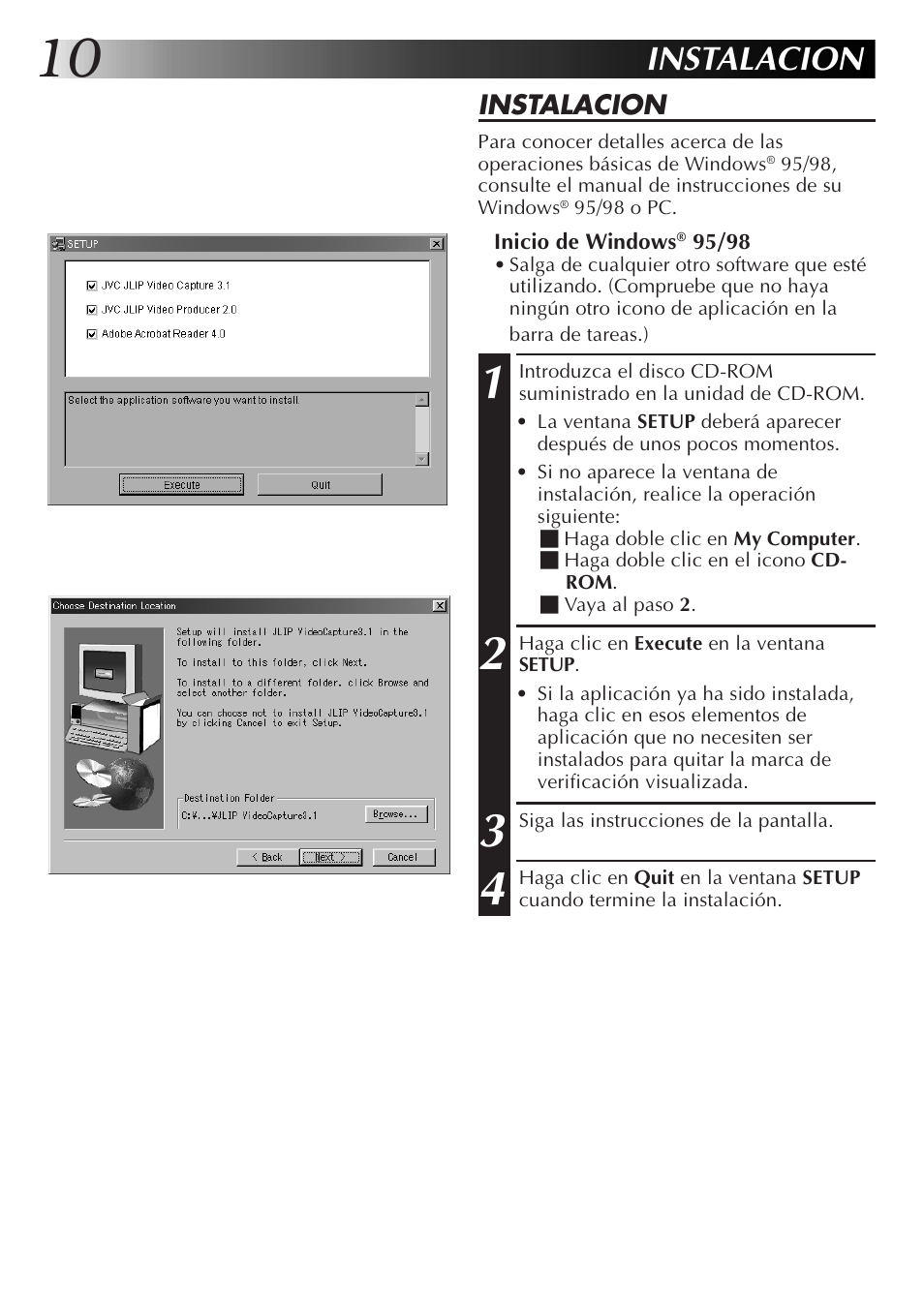 Instalacion | JVC GR-DVL300 User Manual | Page 50 / 124