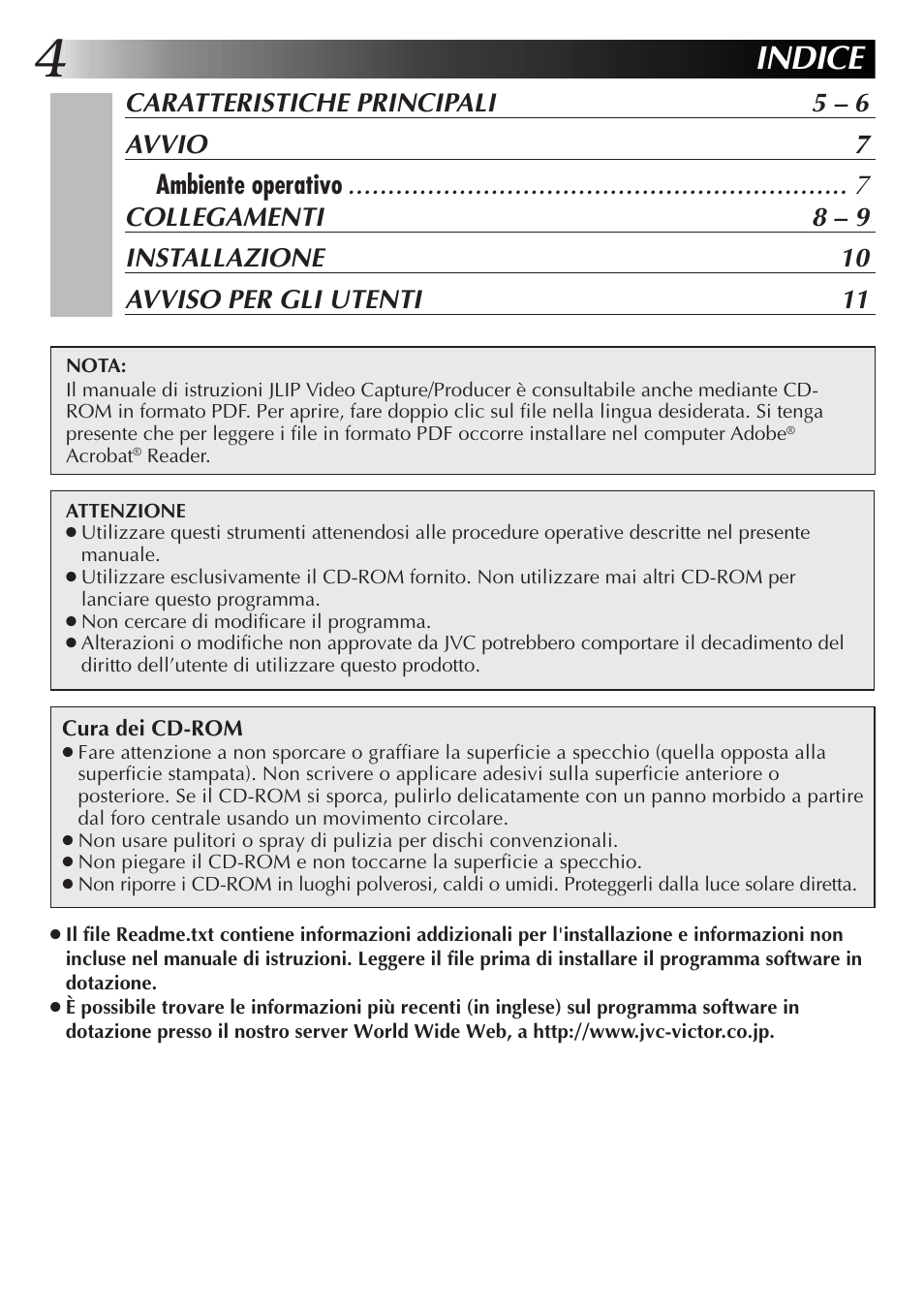 Indice | JVC GR-DVL300 User Manual | Page 54 / 124