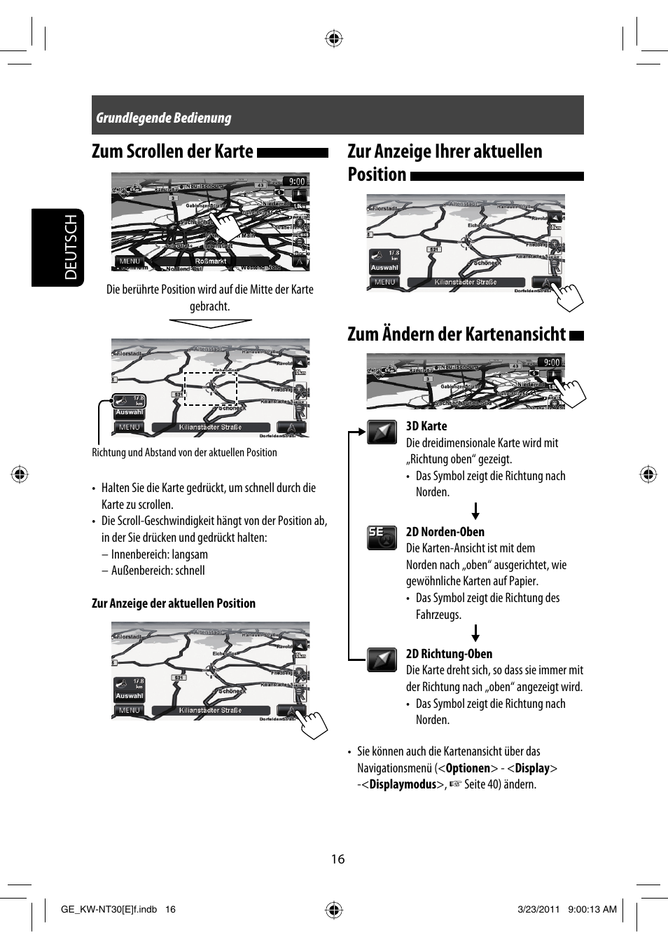 Zum scrollen der karte, Deutsch | JVC KW-NT30 User Manual | Page 106 / 274