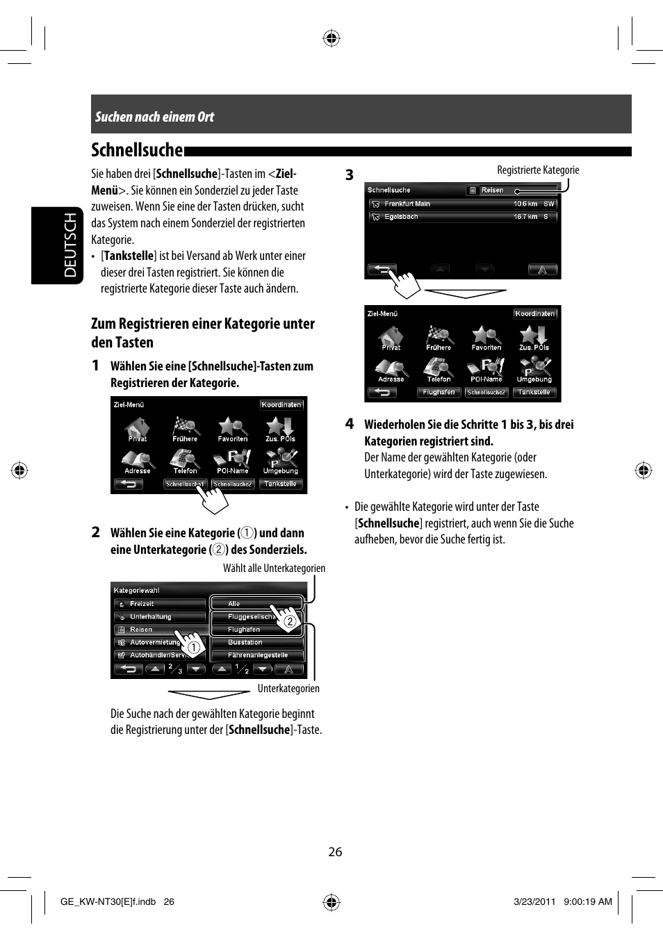 Schnellsuche, Tentative, Deutsch | JVC KW-NT30 User Manual | Page 116 / 274