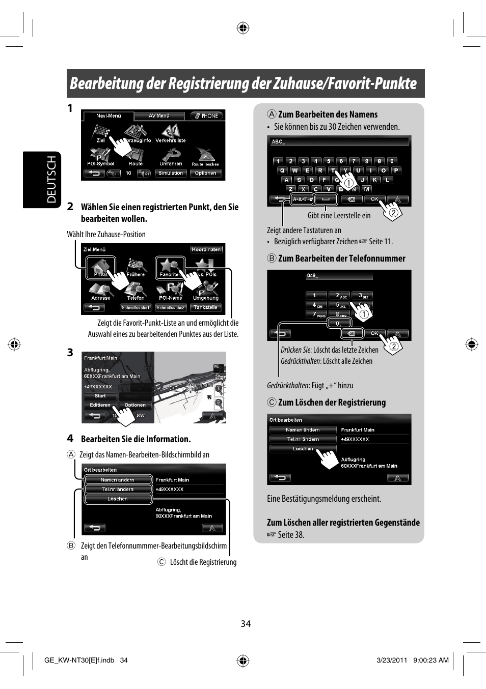 Deutsch | JVC KW-NT30 User Manual | Page 124 / 274