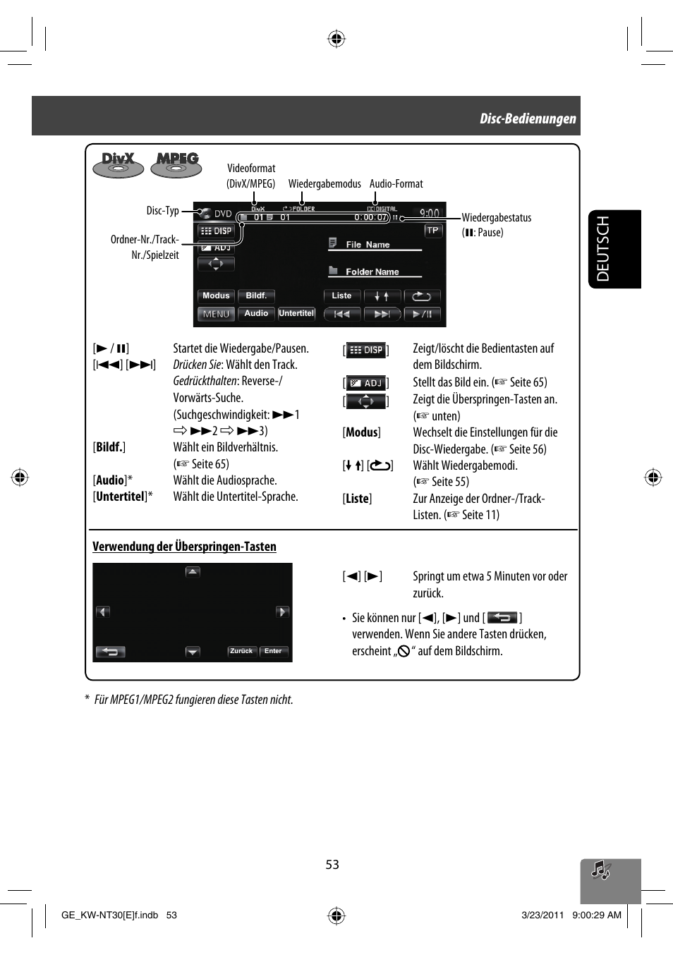 Deutsch | JVC KW-NT30 User Manual | Page 143 / 274