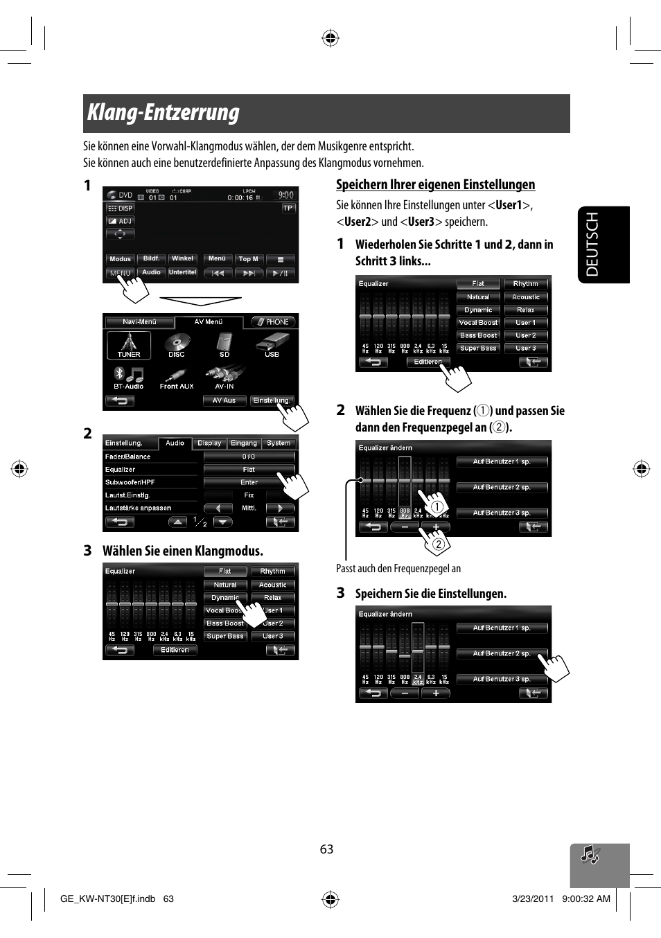 Klang-entzerrung, Deutsch | JVC KW-NT30 User Manual | Page 153 / 274