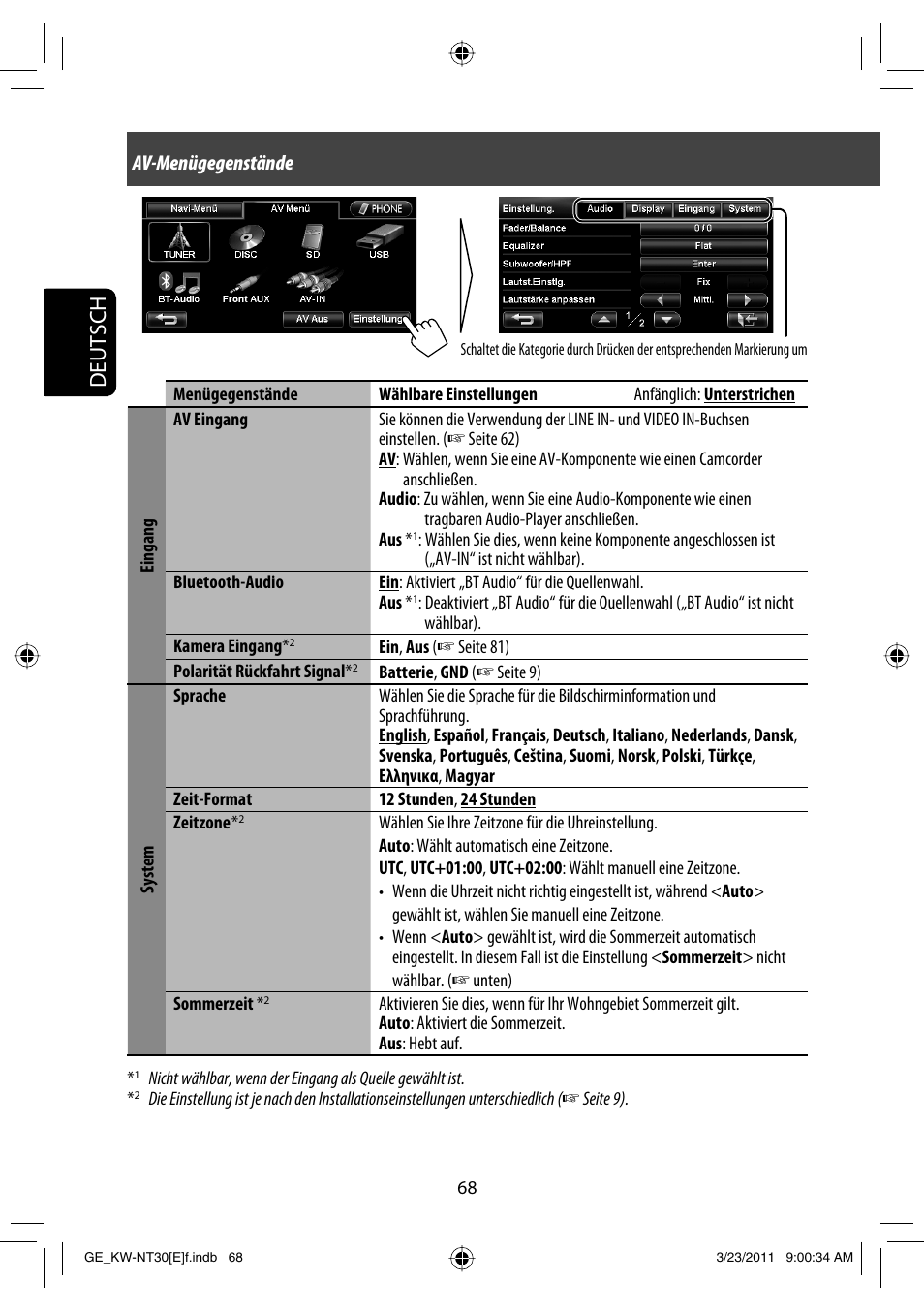 Deutsch | JVC KW-NT30 User Manual | Page 158 / 274