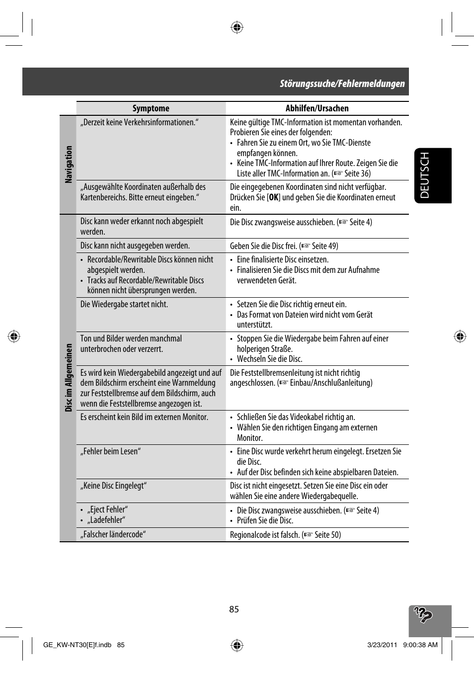 Deutsch | JVC KW-NT30 User Manual | Page 175 / 274