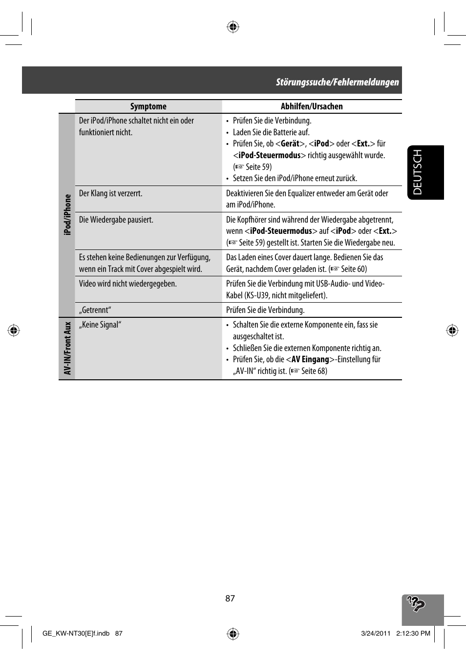 Deutsch | JVC KW-NT30 User Manual | Page 177 / 274