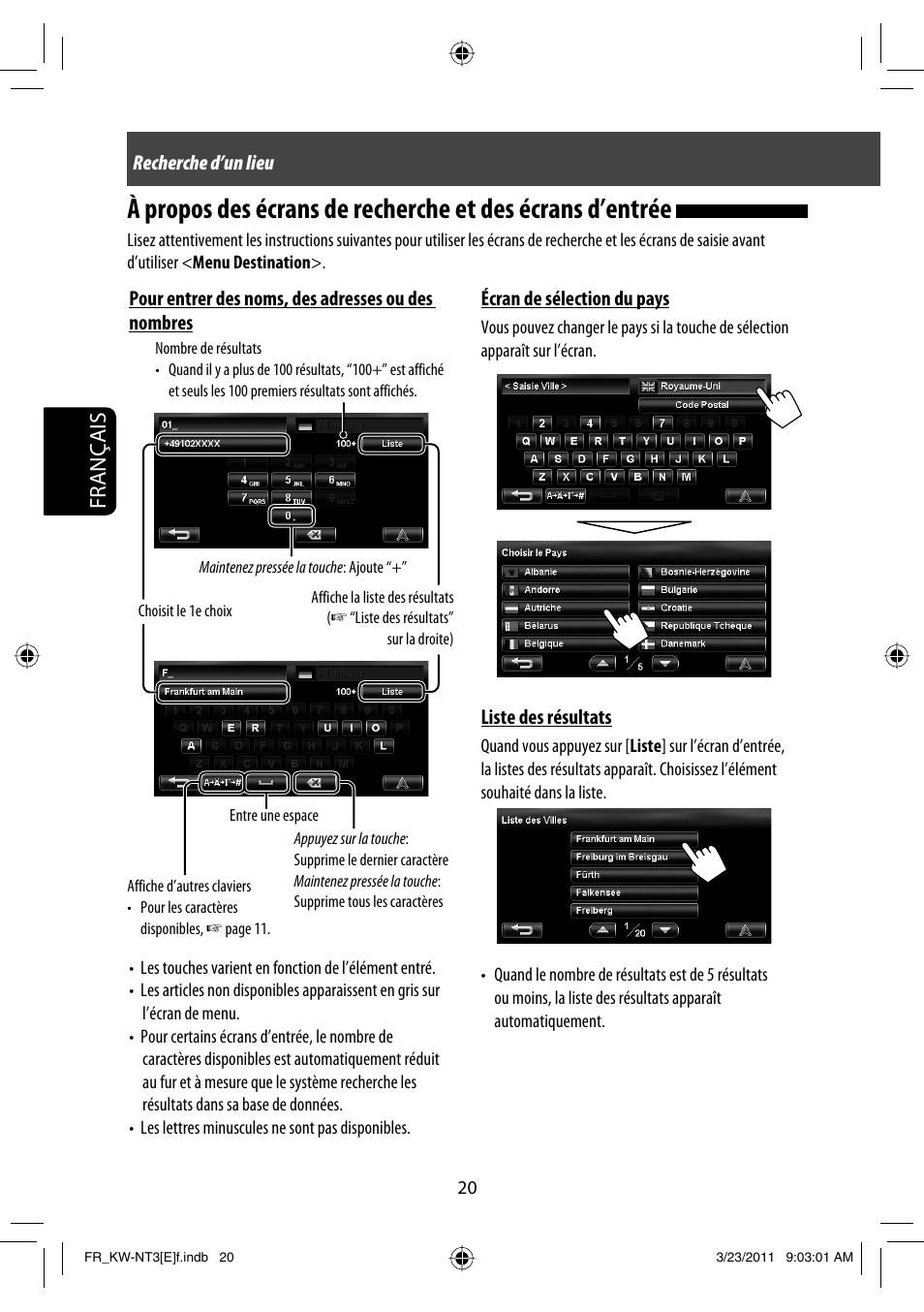 Français | JVC KW-NT30 User Manual | Page 200 / 274