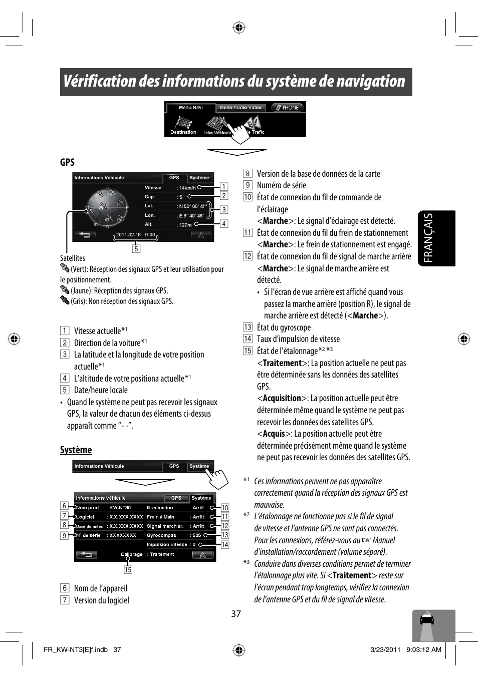 Français, Système | JVC KW-NT30 User Manual | Page 217 / 274