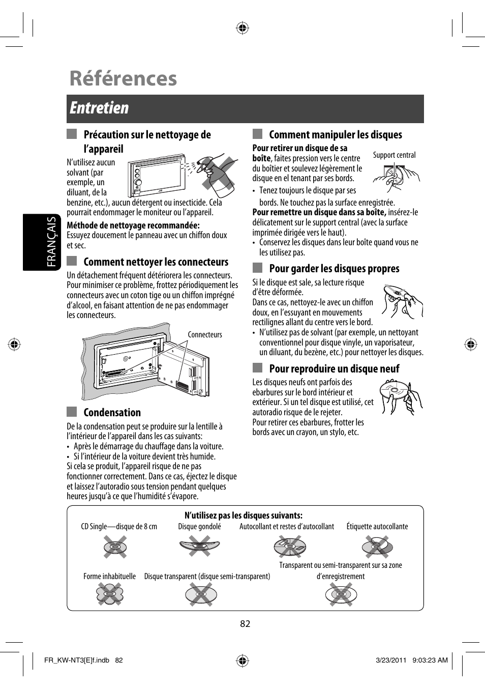 Références, Entretien | JVC KW-NT30 User Manual | Page 262 / 274