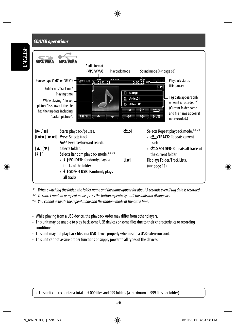 English, Sd/usb operations | JVC KW-NT30 User Manual | Page 58 / 274