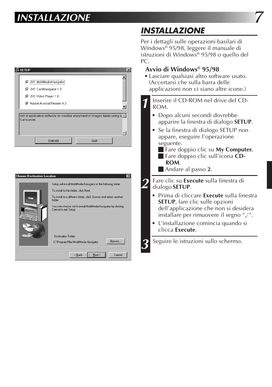 Installazione | JVC GR-DVX10 User Manual | Page 107 / 244