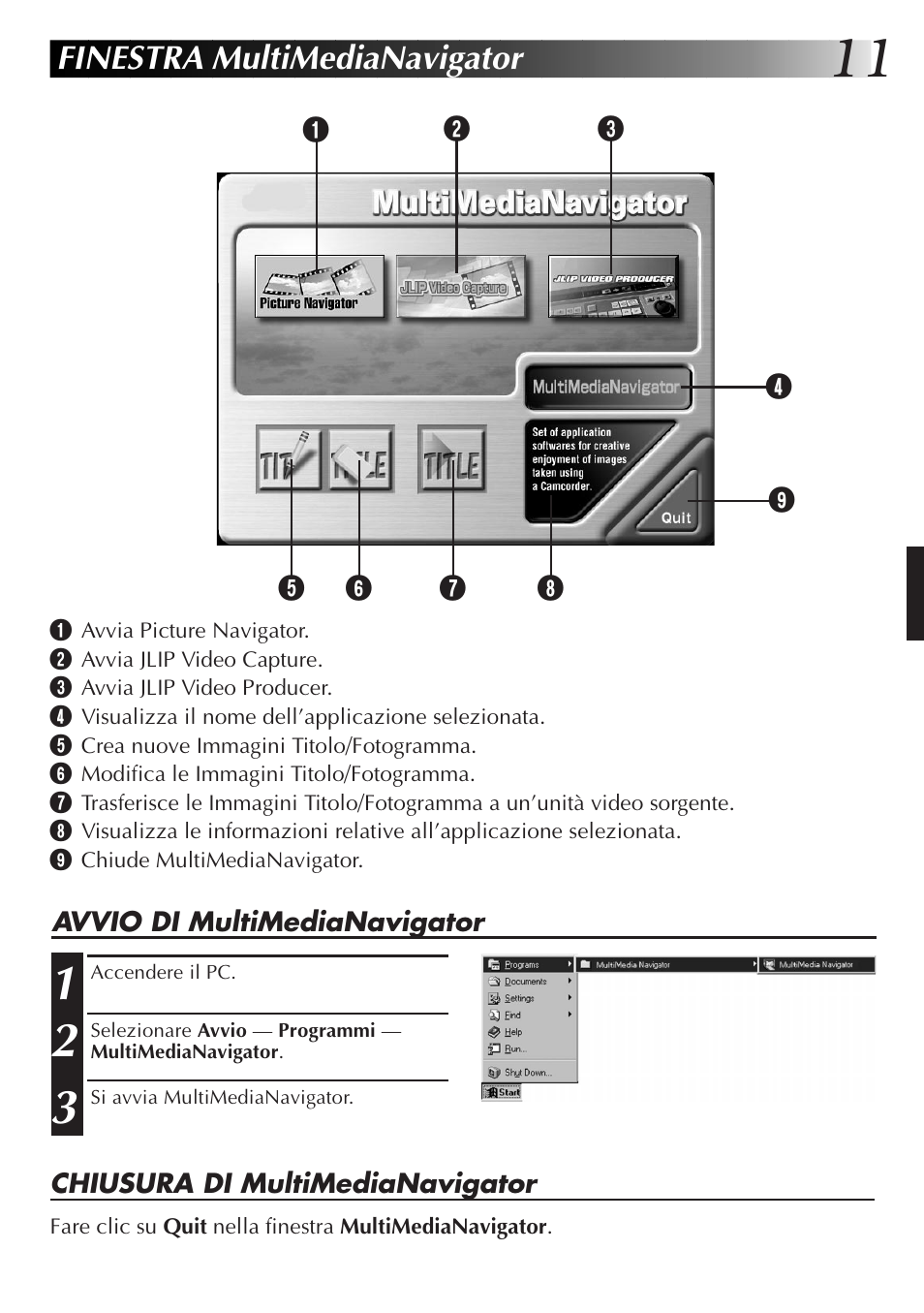 Finestra multimedianavigator | JVC GR-DVX10 User Manual | Page 111 / 244