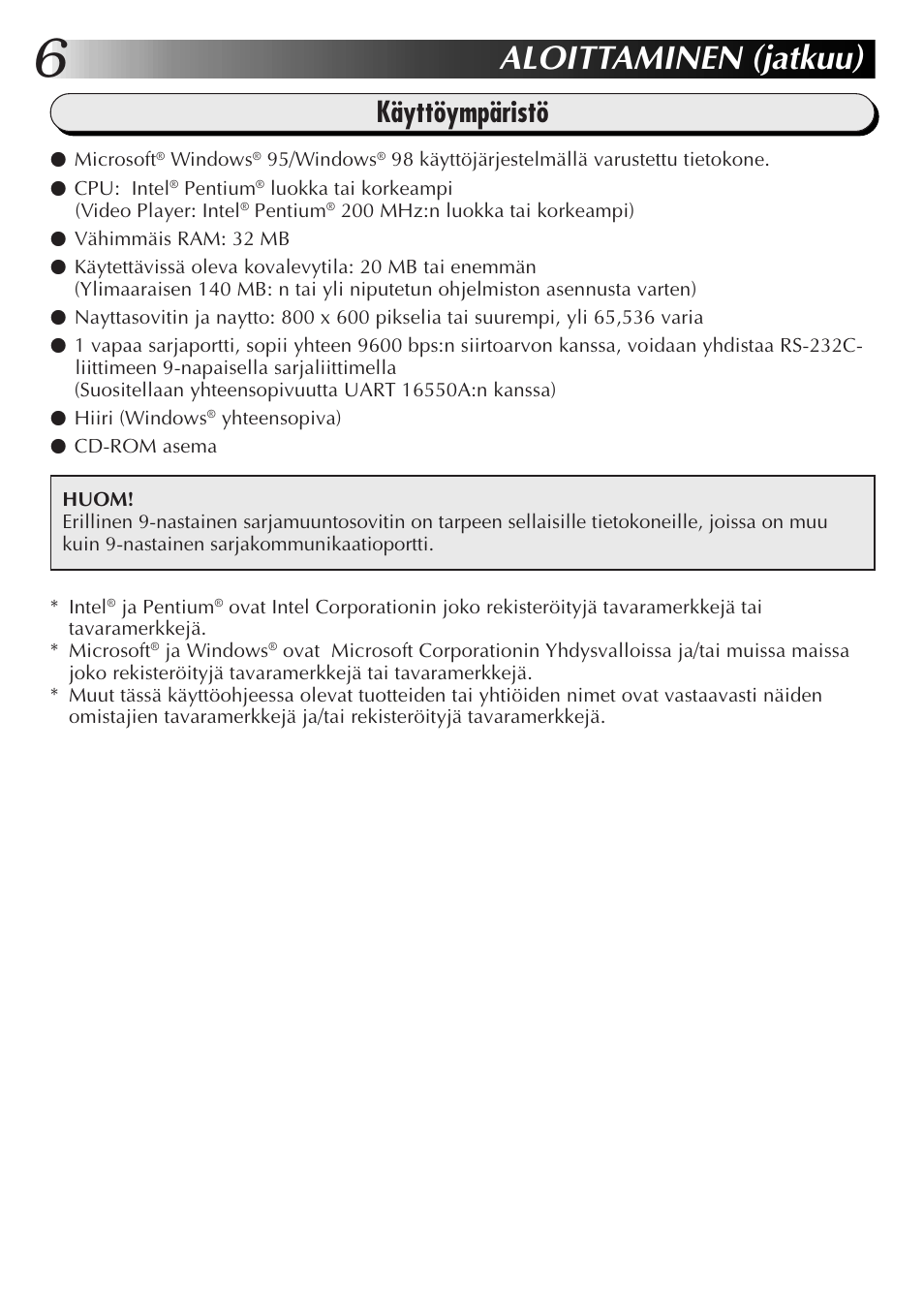 Aloittaminen (jatkuu), Käyttöympäristö | JVC GR-DVX10 User Manual | Page 146 / 244