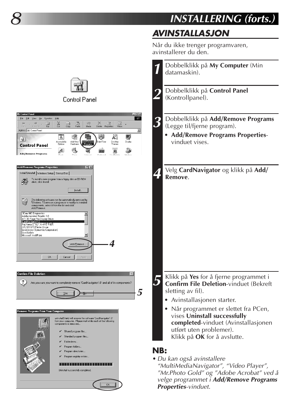 Installering (forts.) | JVC GR-DVX10 User Manual | Page 188 / 244