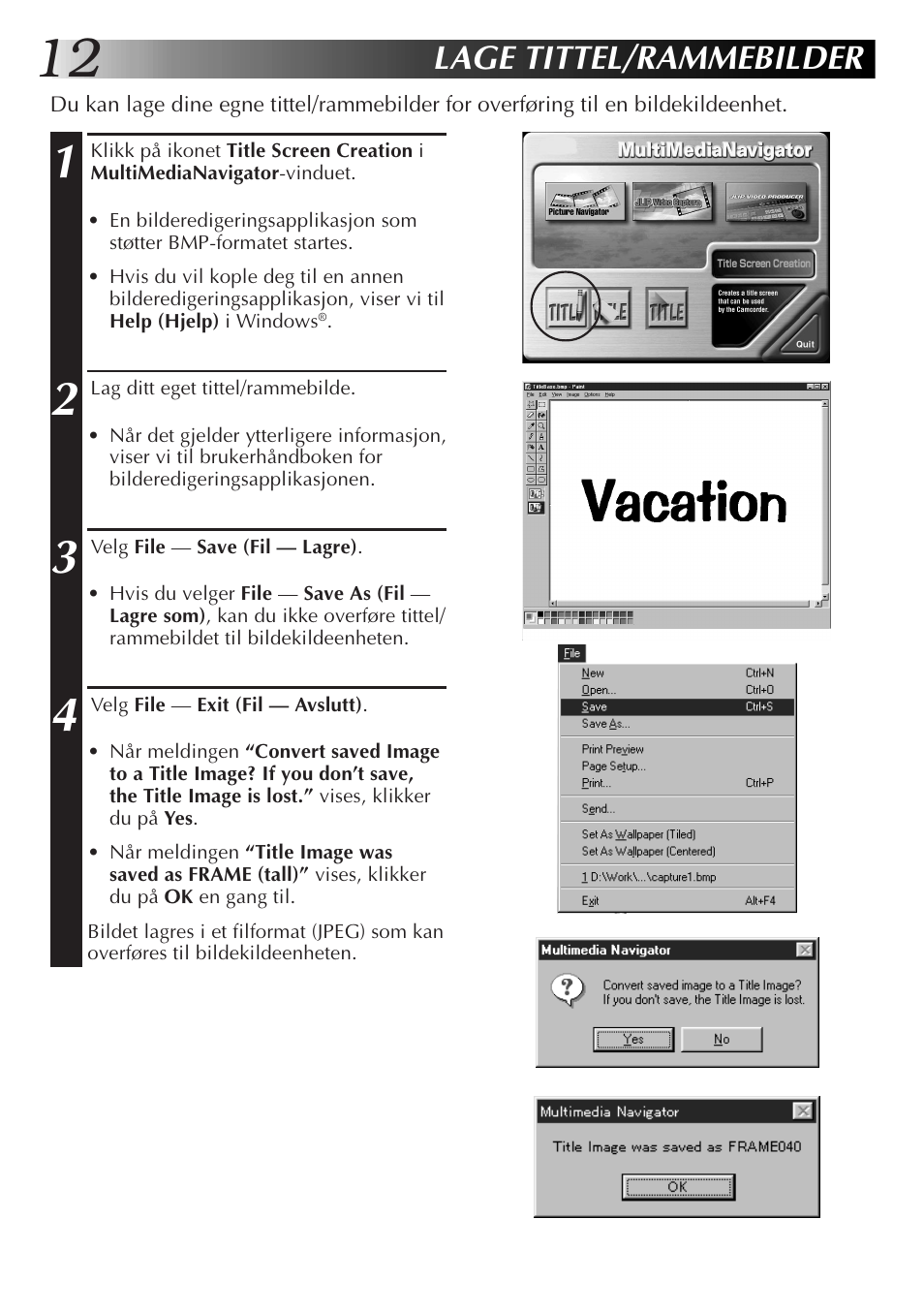 Lage tittel/rammebilder | JVC GR-DVX10 User Manual | Page 192 / 244