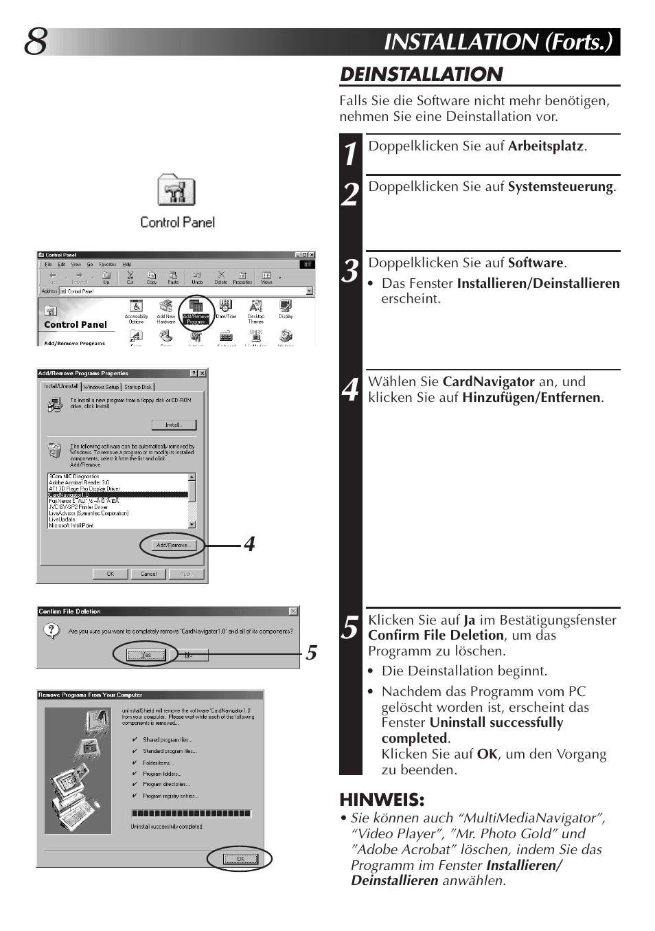 Installation (forts.) | JVC GR-DVX10 User Manual | Page 28 / 244