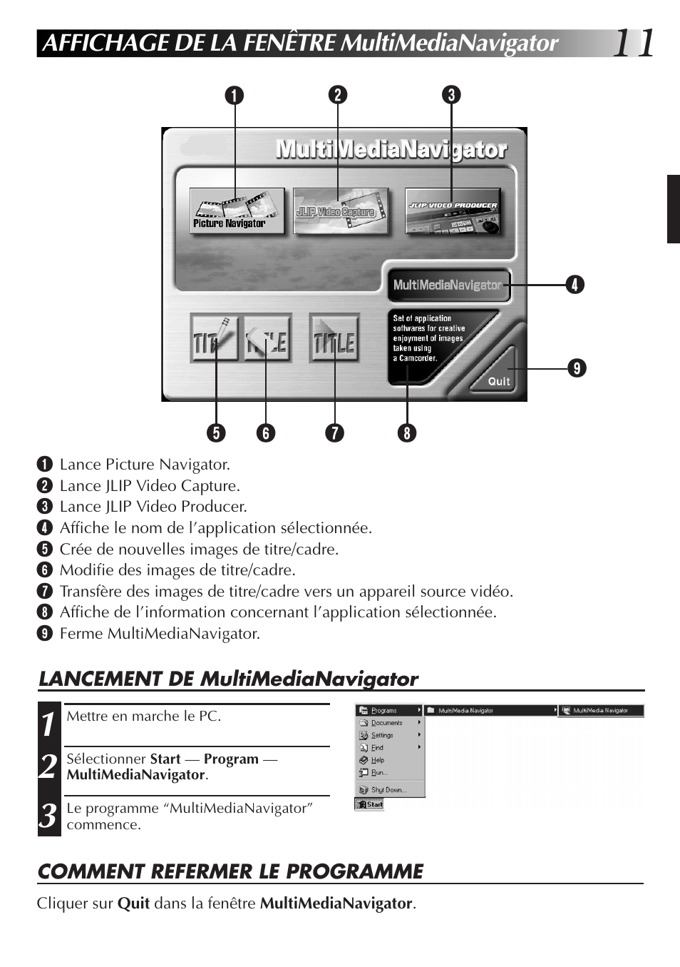 Affichage de la fenêtre multimedianavigator | JVC GR-DVX10 User Manual | Page 51 / 244