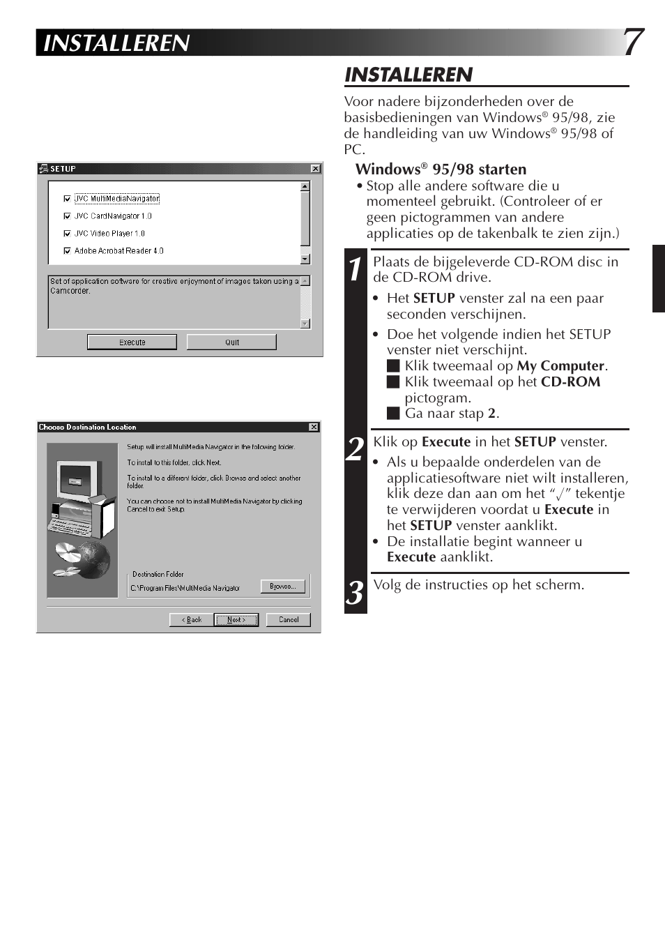 Installeren | JVC GR-DVX10 User Manual | Page 67 / 244