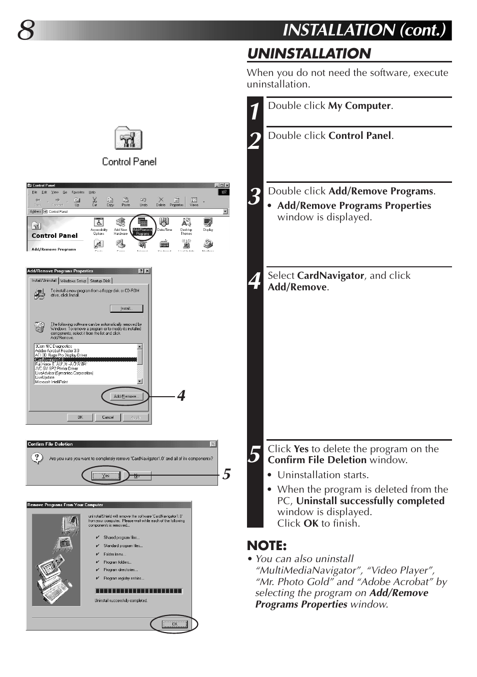 Installation (cont.) | JVC GR-DVX10 User Manual | Page 8 / 244