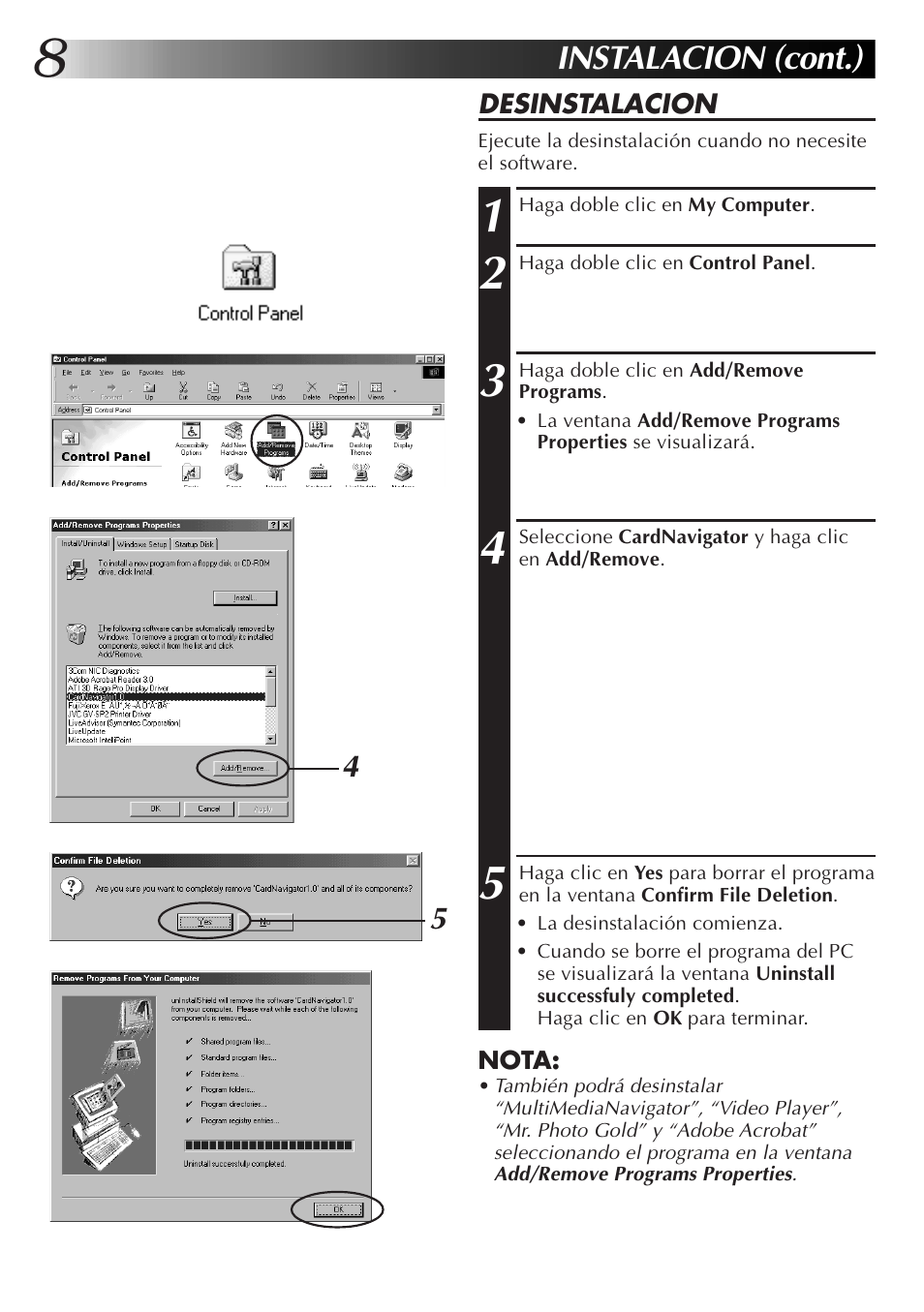 Instalacion (cont.) | JVC GR-DVX10 User Manual | Page 88 / 244