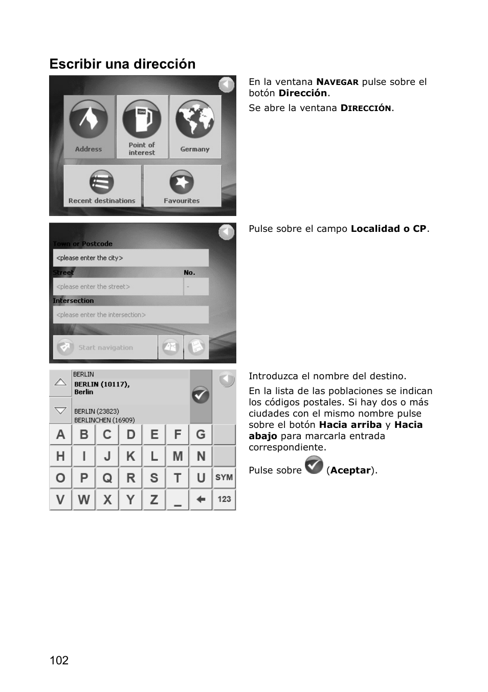 Escribir una dirección | JVC KV-PX501 User Manual | Page 102 / 219