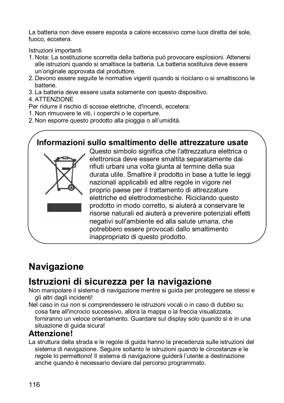 Attenzione | JVC KV-PX501 User Manual | Page 116 / 219