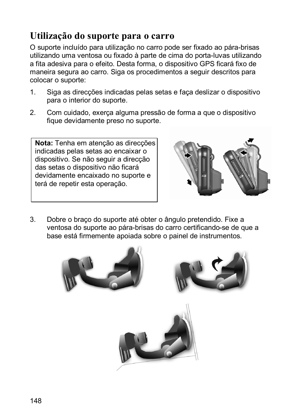 Utilização do suporte para o carro | JVC KV-PX501 User Manual | Page 148 / 219