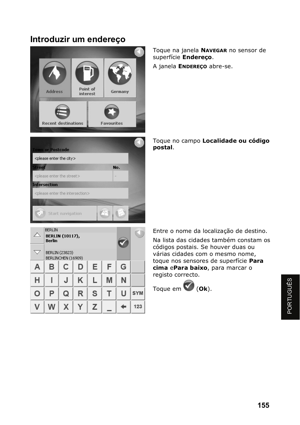 Introduzir um endereço | JVC KV-PX501 User Manual | Page 155 / 219