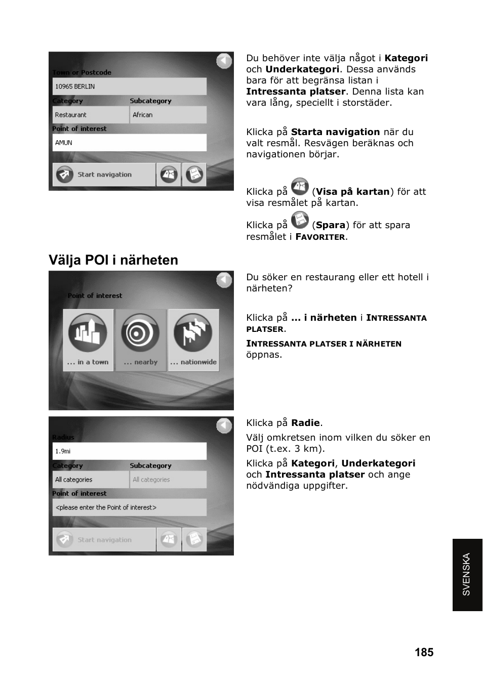 Välja poi i närheten | JVC KV-PX501 User Manual | Page 185 / 219