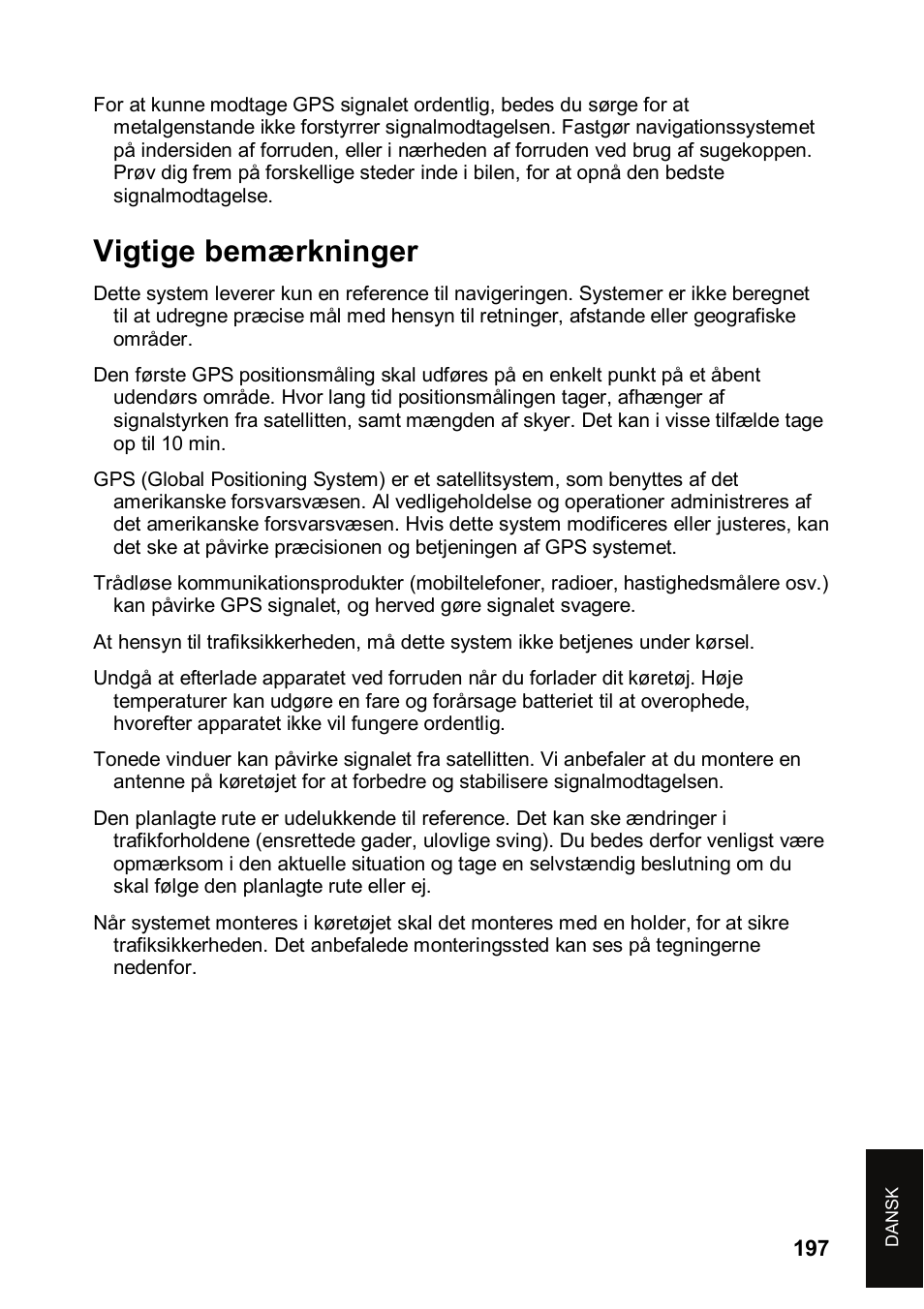 Vigtige bemærkninger | JVC KV-PX501 User Manual | Page 197 / 219