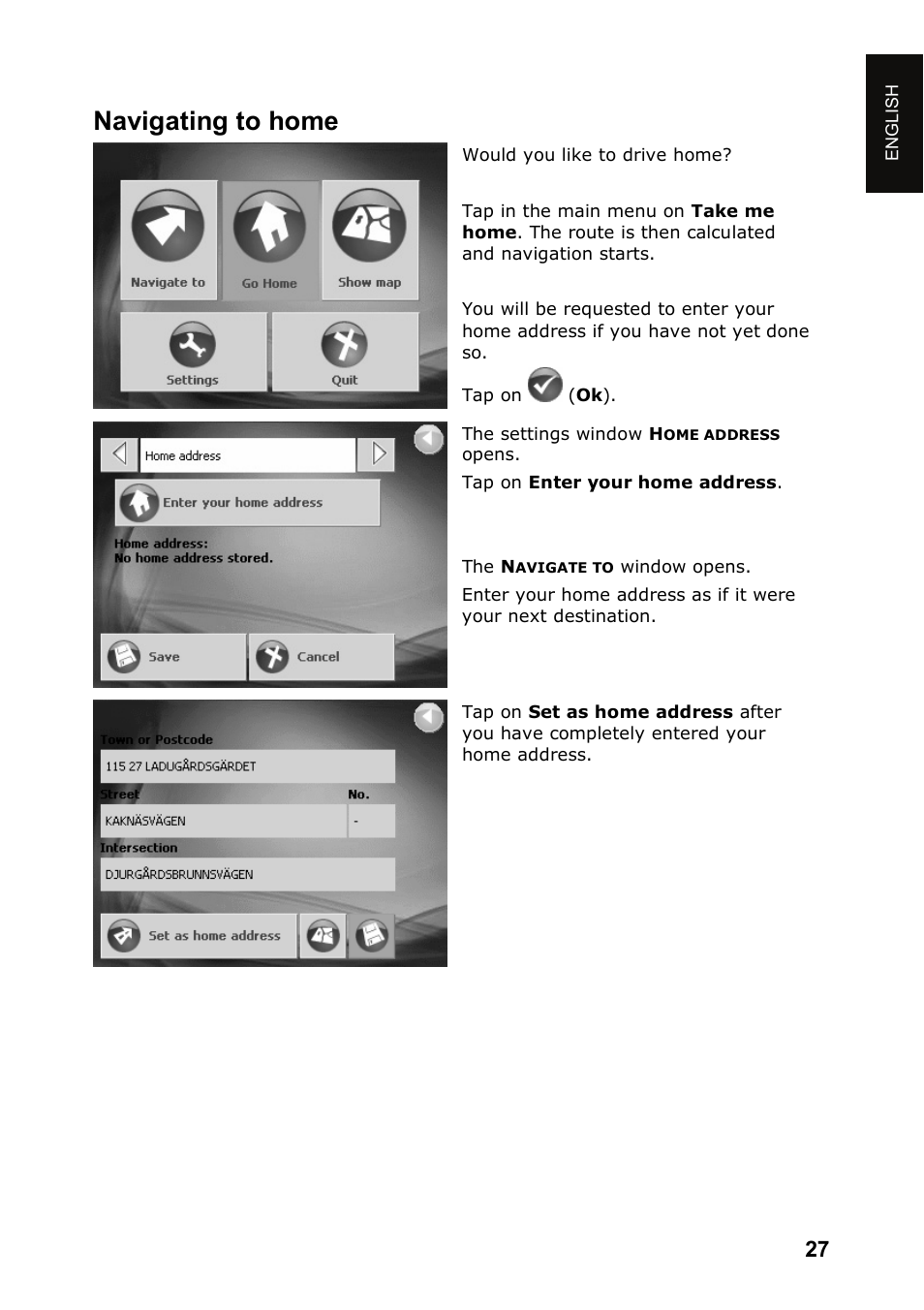 Navigating to home | JVC KV-PX501 User Manual | Page 27 / 219