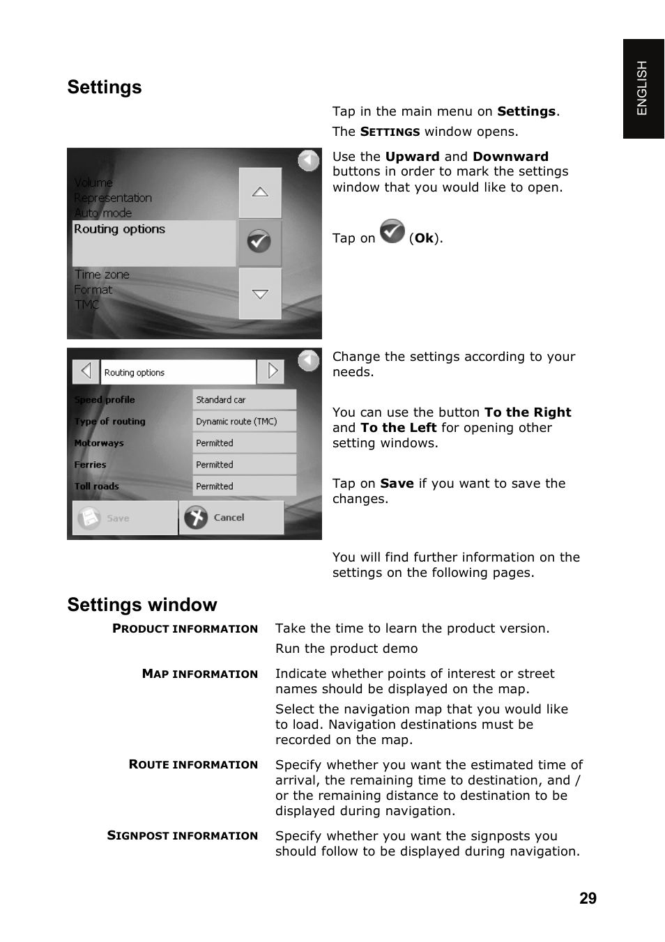 Settings, Settings window | JVC KV-PX501 User Manual | Page 29 / 219