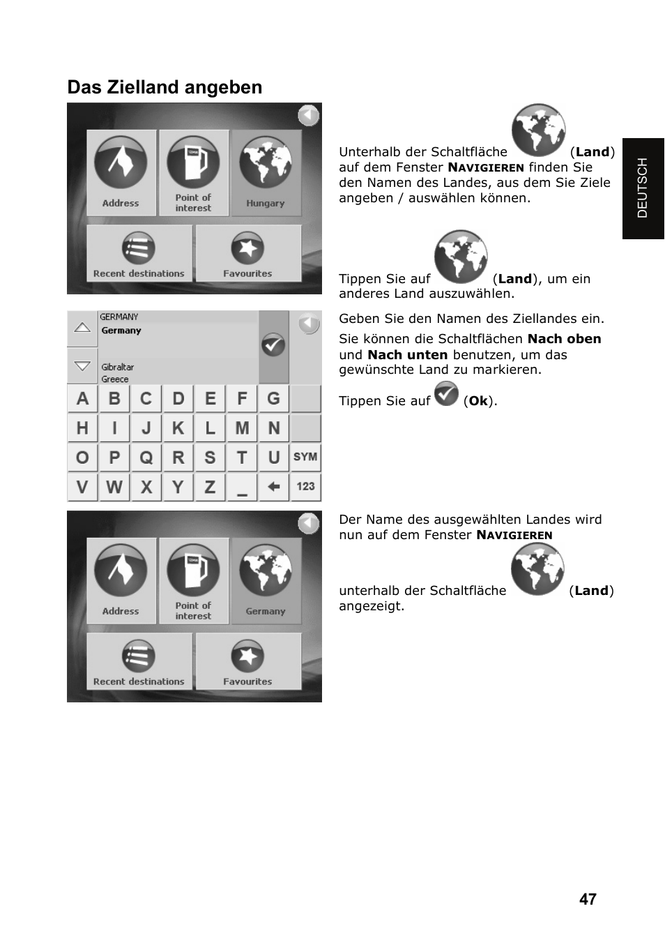 Das zielland angeben | JVC KV-PX501 User Manual | Page 47 / 219