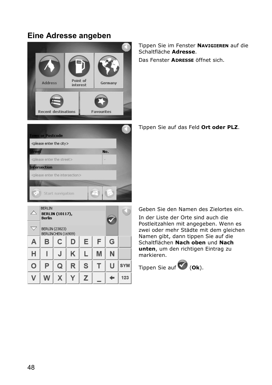 Eine adresse angeben | JVC KV-PX501 User Manual | Page 48 / 219