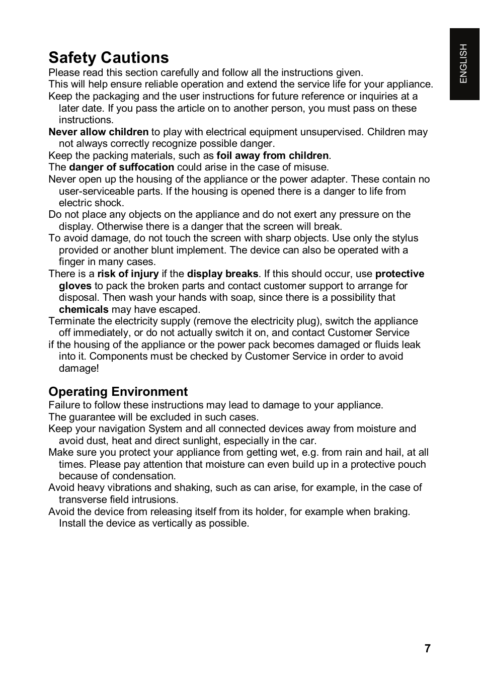 Safety cautions, Operating environment | JVC KV-PX501 User Manual | Page 7 / 219