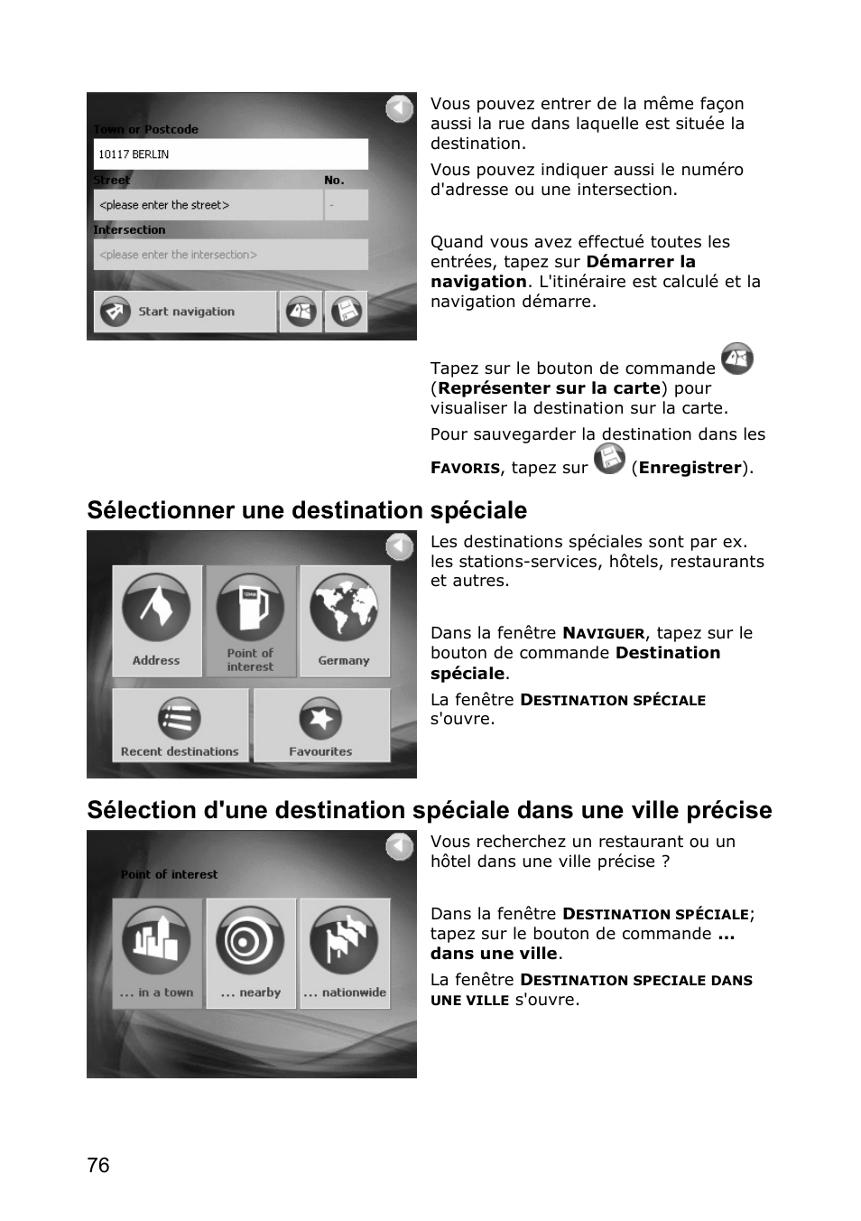 Sélectionner une destination spéciale | JVC KV-PX501 User Manual | Page 76 / 219