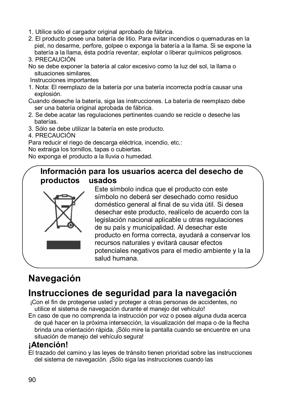 Atención | JVC KV-PX501 User Manual | Page 90 / 219