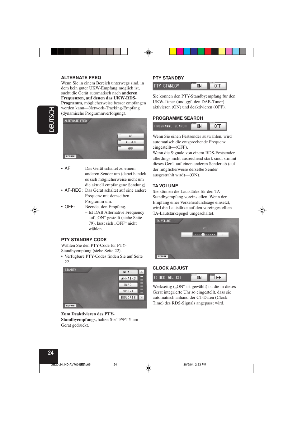 Deutsch | JVC KD-AV7001 User Manual | Page 114 / 363