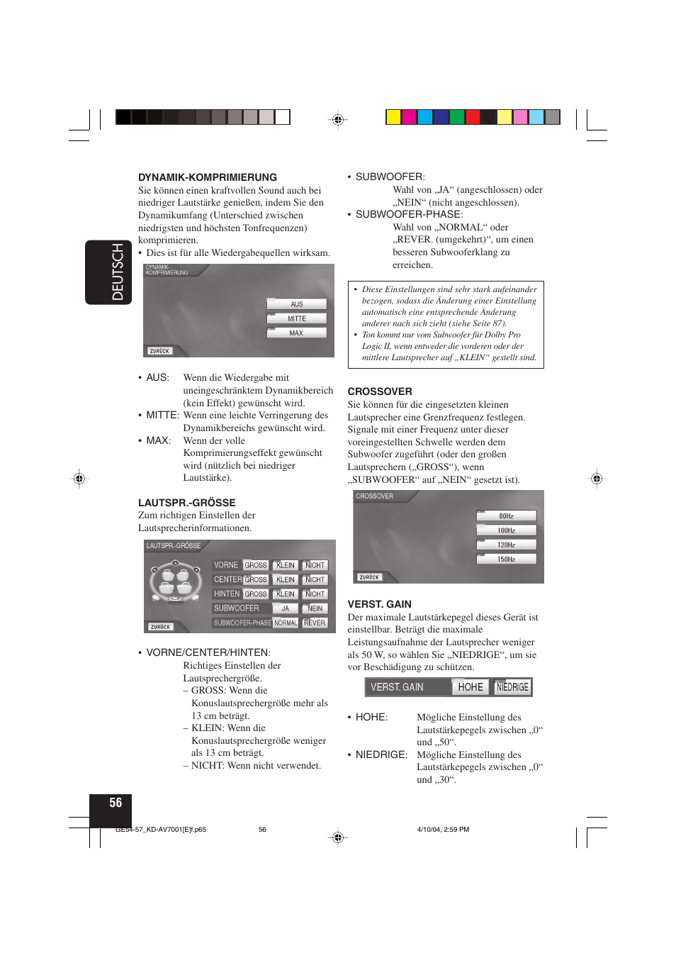 Deutsch | JVC KD-AV7001 User Manual | Page 146 / 363