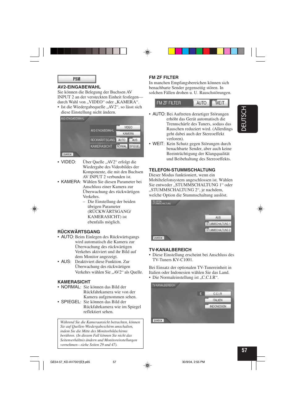 Deutsch | JVC KD-AV7001 User Manual | Page 147 / 363