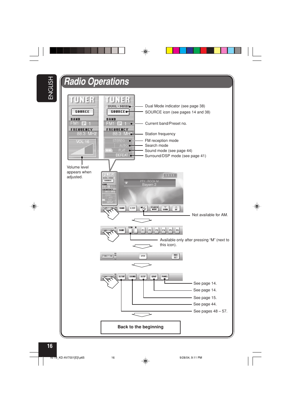 Radio operations, English | JVC KD-AV7001 User Manual | Page 16 / 363